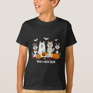 Husky Halloween Howl O Ween Squad  T-Shirt
