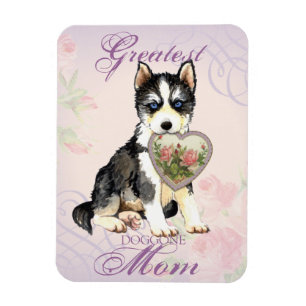 Husky Heart Mum Magnet