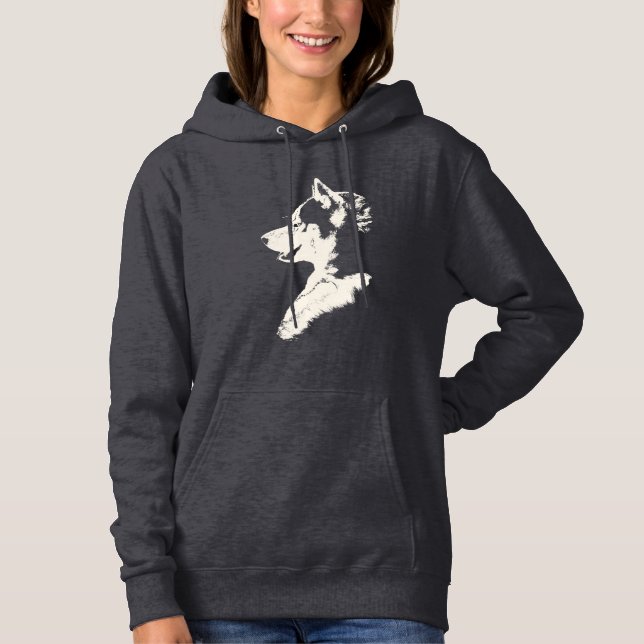 Husky Hoodie Shirt Women's Hooded Husky Sweatshirt (Front)