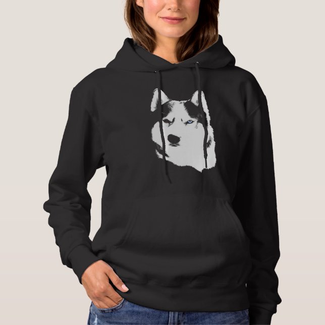 Husky Hoodie Shirt Women's Hooded Husky Sweatshirt (Front)