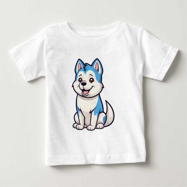 Husky Howlers Husky Dog Power Logo Art Baby T-Shirt (Front)