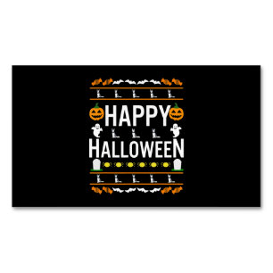 Husky Husky Black Halloween Lazy Ugly Costume Magnetic Business Card