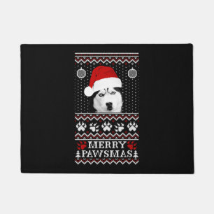 Husky - Husky - husky lover marry christmas swea Doormat