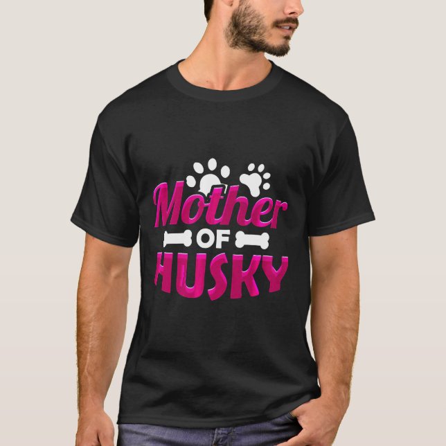 Husky Husky Paw Bones Dog T-Shirt (Front)