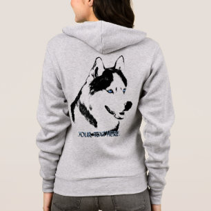 Husky Jacket Women's Sled Dog Personalised Jacket Hoodie