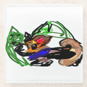 Husky joy glass coaster