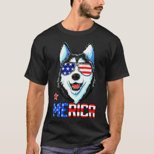Husky July Merica Men American Flag T-Shirt