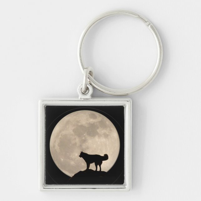 Husky Keychain Siberian Husky Malamute Dog Gifts (Front)