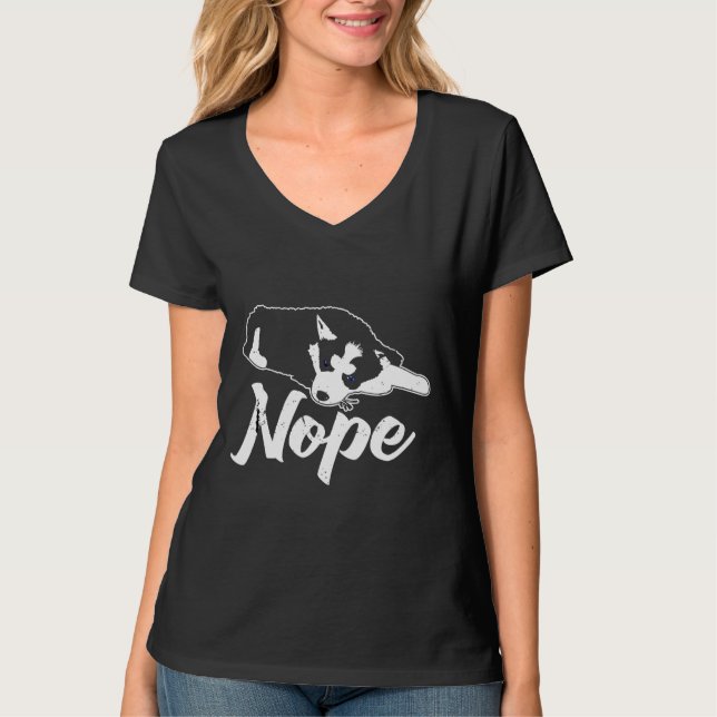 Husky Lazy Distressed T-Shirt (Front)