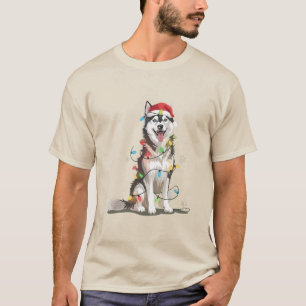 Husky Lover Christmas Siberian Xmas Dog Mum  T-Shirt