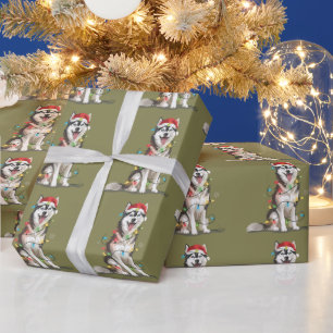 Husky Lover Christmas Siberian Xmas Dog Mum Wrapping Paper