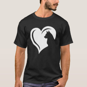 Husky Lover Heart Gift For Girls T-Shirt