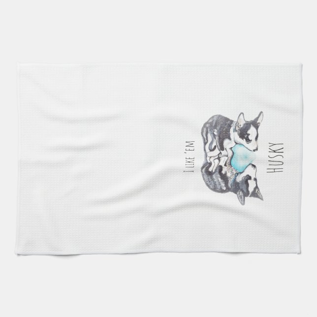 Husky Lover Kitchen Towels (Horizontal)