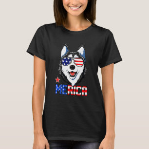 Husky Merica Men American Flag T-Shirt