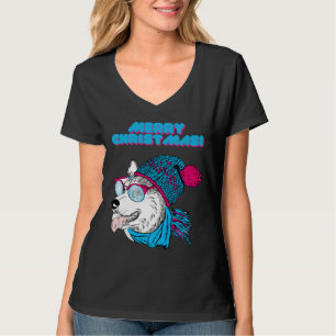 Husky Merry Christmas Style 2 T-Shirt