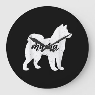 Husky Mothers Day Dog Paw Lover Gift Large Clock