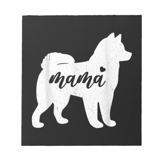 Husky Mothers Day | Dog Paw Lover Gift Notepad (Front)