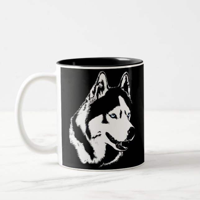 Husky Mug Coffee Cup Cool Siberian Husky Cup (Left)