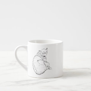 Husky Mug Dog Mom, Minimalist Dog Coffee Mug