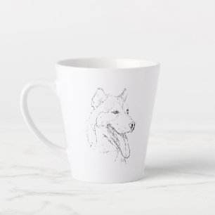 Husky Mug – Hand Drawn Ink Dog Coffee Mug