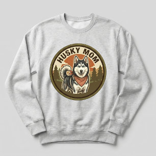 Husky Mum Crewneck Siberian Husky Dog Mum Gift Sweatshirt