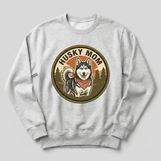 Husky Mum Crewneck Siberian Husky Dog Mum Gift Sweatshirt