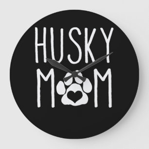 Husky mum Dog lover gift Lovely Dog Decor Large Clock