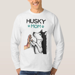 Husky Mum Dog Lover Girls Women T-Shirt