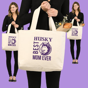 Husky Mum, Dog Mum, Husky Gift          Large Tote Bag