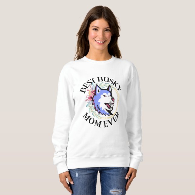 Husky Mum, Dog Mum, Husky Gift Sweatshirt (Front Full)