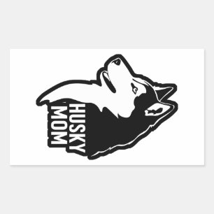 Husky Mum Rectangular Sticker