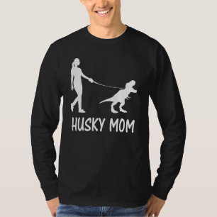 Husky Mum Siberian Husky Mama Dog Dinosaur Women M T-Shirt