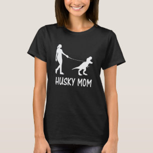 Husky Mum Siberian Husky Mama Dog Dinosaur Women M T-Shirt