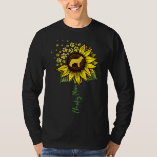 Husky Mum Sunflower Siberian Husky Dog Mum Mam T-Shirt