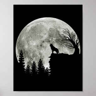 Husky On Mountain Halloween Graphic Tees Gifts Poster