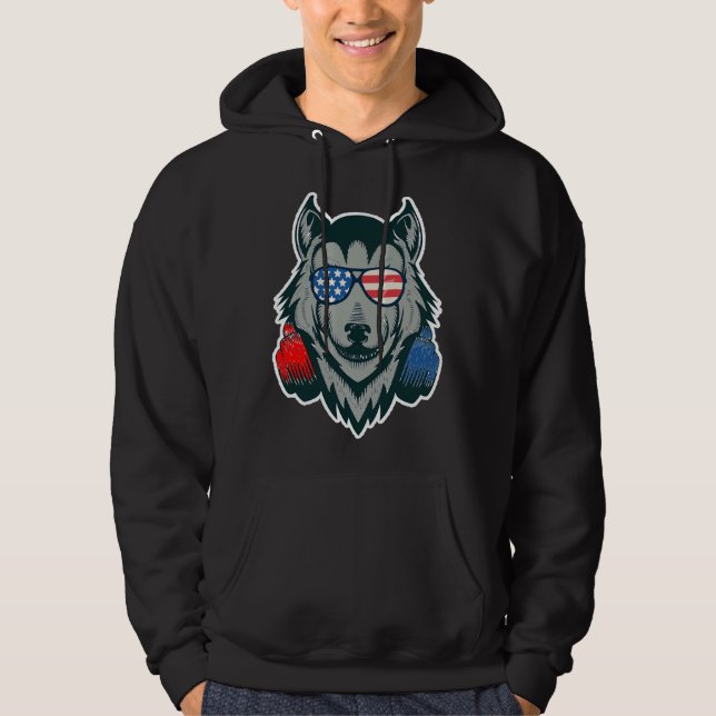 Husky On Watch Essential   Hoodie (Front)