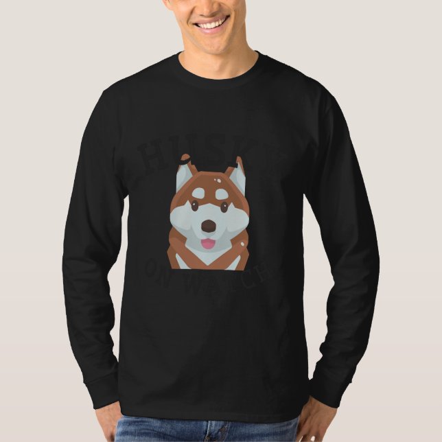 Husky On Watch Essential         T-Shirt (Front)