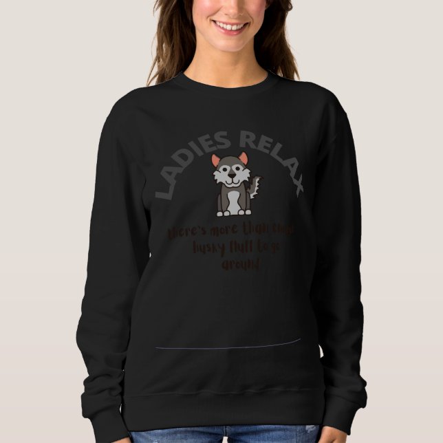 Husky On Watch Meme Sweatshirt (Front)