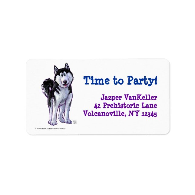 Husky Party Centre Label (Front)