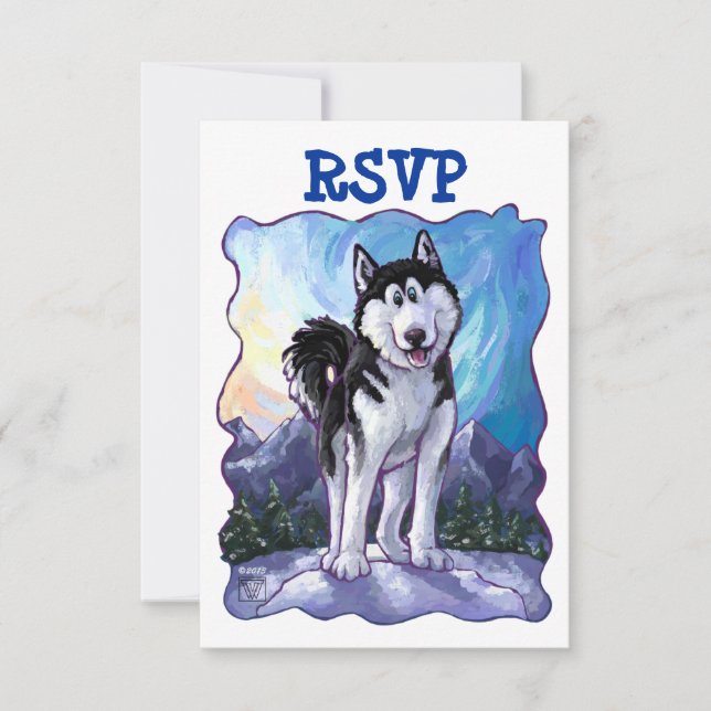 Husky Party Centre RSVP Cards (Front)