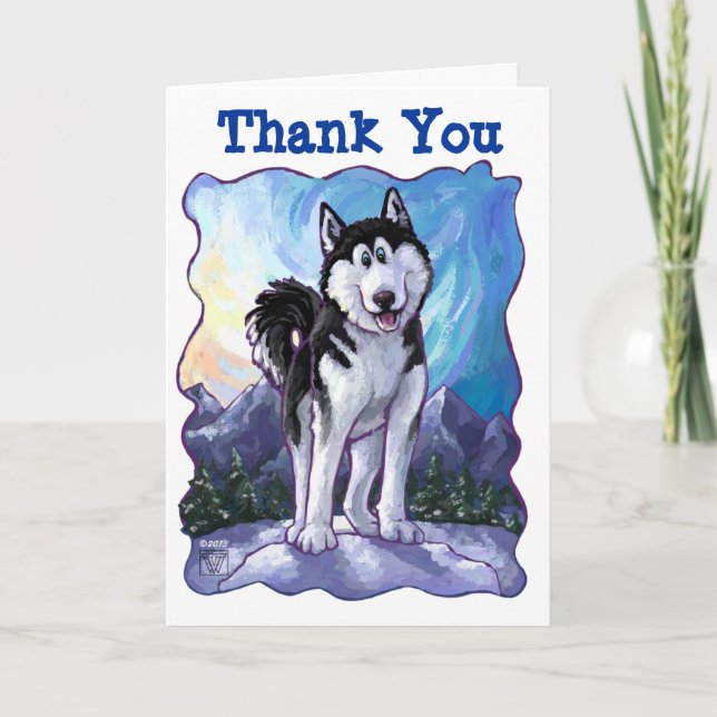Husky Party Centre Thank You Card (Front)