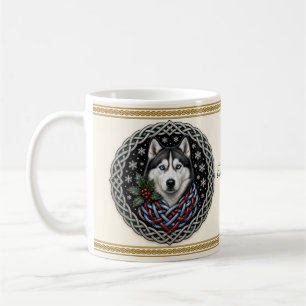 Husky Personalised Christmas Dog Coffee Mug