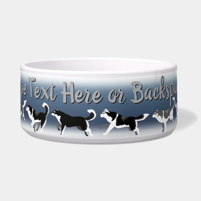 Husky Pet Bowls Personalised Siberian Husky Bowl (Front)