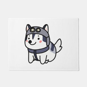 Husky Pilot Dog Lover Malamute Doormat