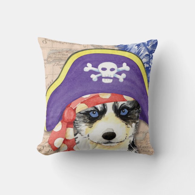 Husky Pirate Cushion (Front)
