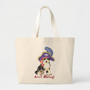 Husky Pirate Large Tote Bag