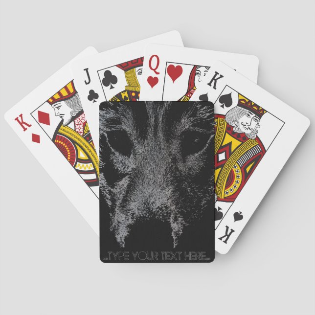 Husky Playing Cards Personalise Wolf Dog Cards (Back)