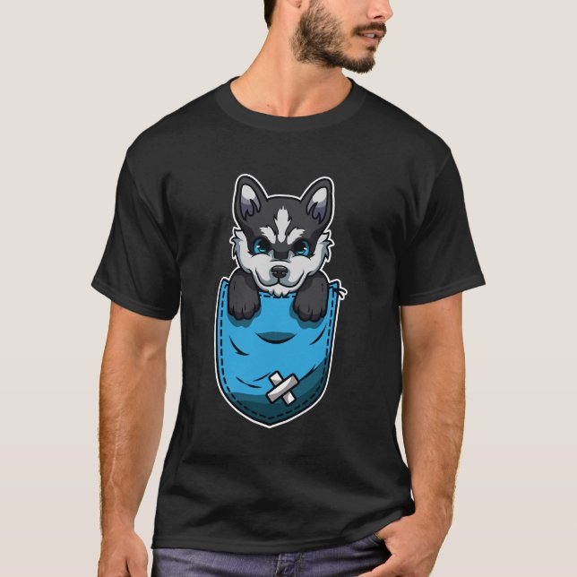 Husky Pocket Style T-Shirt (Front)