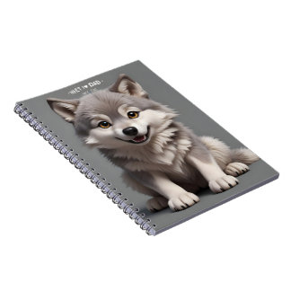 Husky printed spiral photo notebook