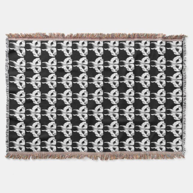 Husky Pup Blanket Siberian Wolf Pup Throw Blanket (Front)